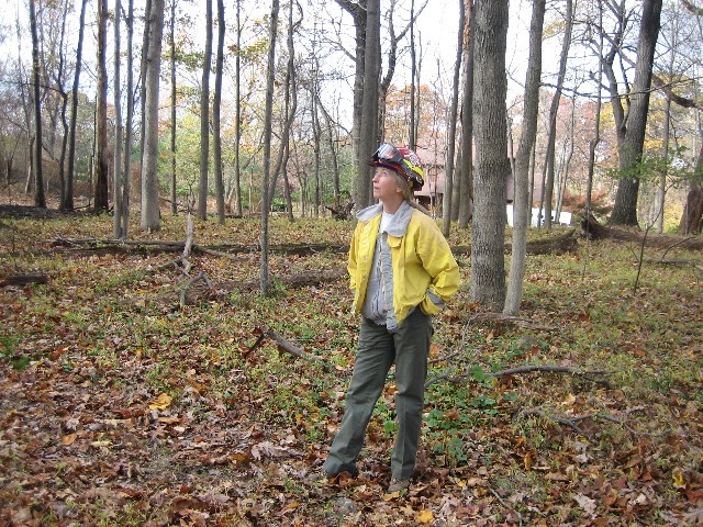A Maryland DNR Forestry Official supervises the incident